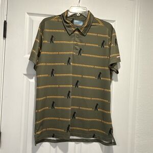 RSVLTS Polo Shirt‎ L Green Golf Caddyshack Breakfast Balls